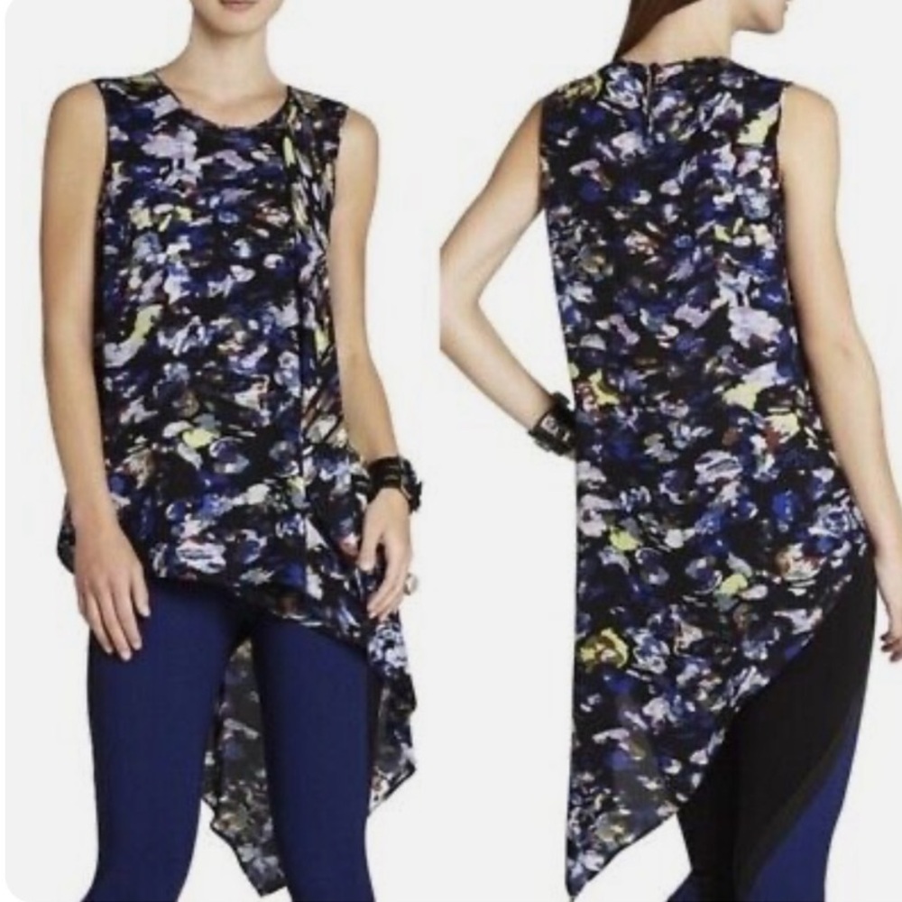 BCBGMaxAzria Edythe Cascade Drape Top - Picture 2 of 10